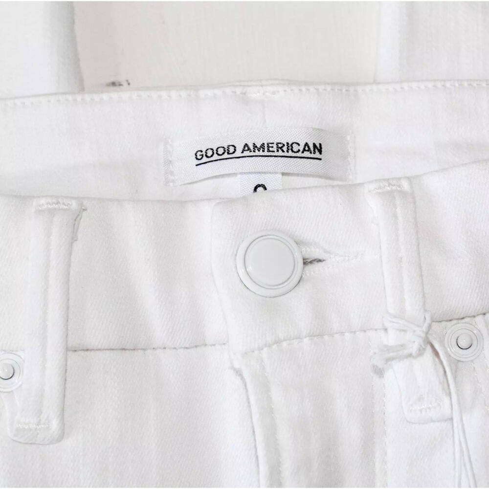 NWT GOOD AMERICAN | SZ 0/25 | White Snakeskin Skinny Jeans High Rise MSRP $179 - Picture 7 of 9